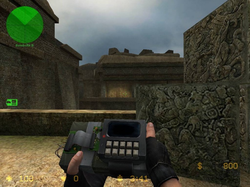 Bomb planting position if you are worried about incoming CT's from T double doors. 