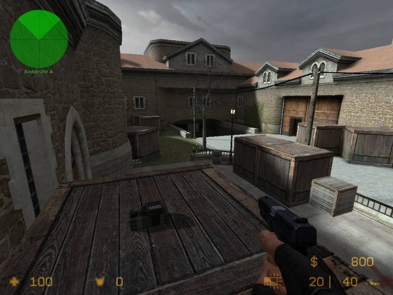Similar to Option 1, with a little disadvantage trying to cover from corridors.