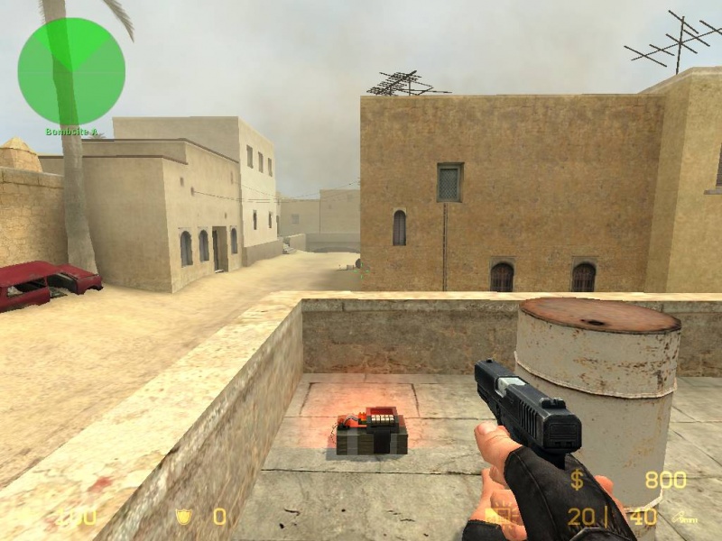 This is the default quintessential Long A Bomb plant. Placing the bomb here keeps all of Long A in play as well as allowing the bomb to be covered from Short A Stairs. It is also positioned in such a way as no sneaky defuses can be done through any of the walls.