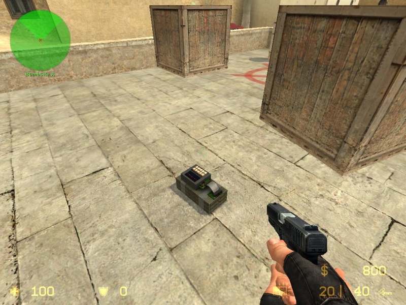 Can't plant because Long A is covered, don't like option 2 because CT's can be coming from CT Spawn, well this is your final option for Dust2 Bombsite A. It still allows you to cover the bomb from Short A Stairs, and reduces the cover a CT would have if the bomb was planted a closer to the boxes.