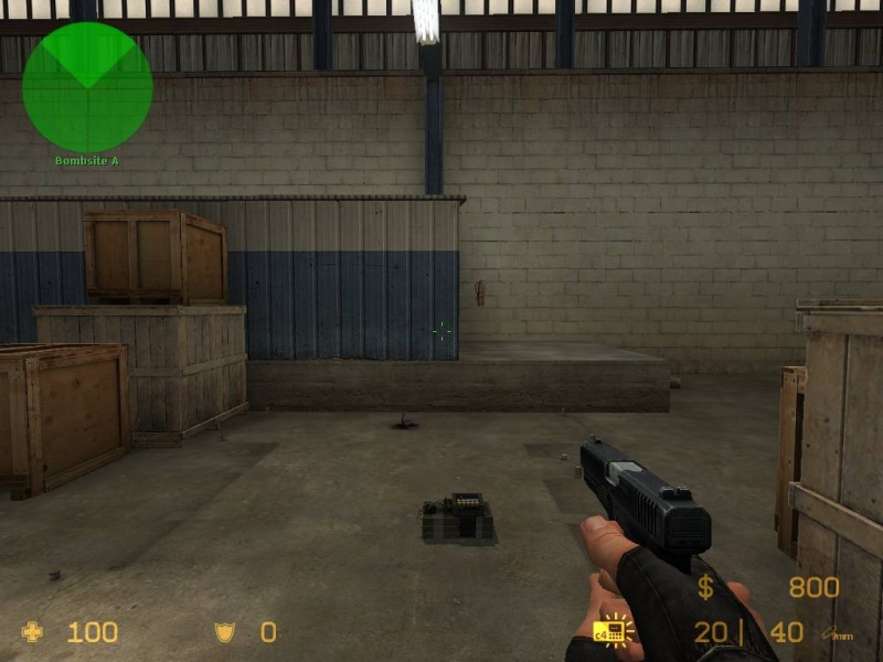 This bomb position keeps the maximum possible numbers of positions open for covering the planted bomb, including the vents, the hut, the roller door, and up the CT ladder. It is also interesting to note that you can easily shoot a bomb defuser through the wall of the hut.